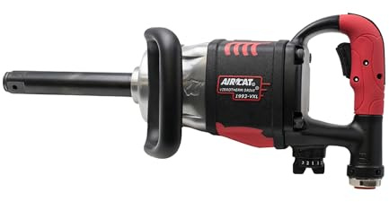 AirCat 1993-VXL 1-Inch Vibrotherm Drive Composite Straight Impact Wrench - Composite Impact Wrench - Low-Vibration - Rubber Handle Grip - 7-Inch Extended Anvil - 2,100 ft-lb Max Torque