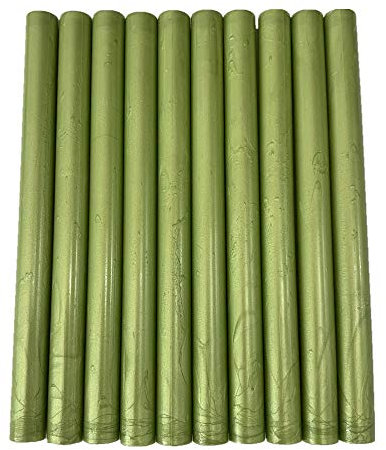 XICHEN10 Stück Vintage Siegelwachs für Klebepistole, Siegelwachs, Wachssiegel liefert eine Vielzahl von Farben (senfgrün).