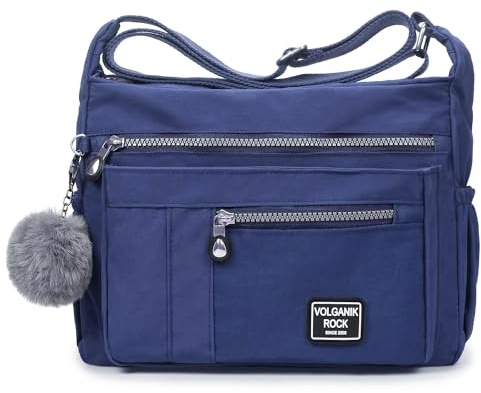 VOLGANIK ROCK Crossbody Bag for Women Medium Size Multi Pockets Handbag Shoulder Bag for Women RFID Pocket Lightweight Water resistant Shoulder Bag for Daily Use Messenger Bag