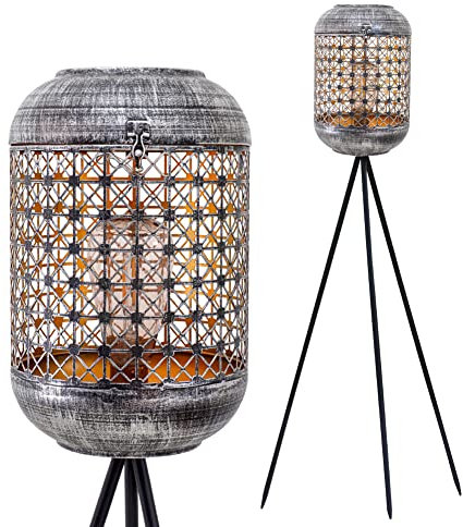 Gadgy Lampe Solaire sur Pied Extérieure LED 92 cm – Lanterne Étanche à Trois Pieds pour Jardin, Terrasse et Balcon | Éclairage Solaire Durable et Élégant