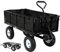 Miweba Bollerwagen MB-700 | 𝟕𝟎𝟎 kg Traglast - Luftreifen - Wände klappbar - Volumen 220 L - Sackkarre - Schubkarre - Transportwagen - Handwagen - Gartenwagen - Wagen - Gartenkarre (Schwarz)