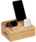 Relaxdays Ladestation, für Apple Watch, Bambus, HxBxT 11 x 17 x 13 cm, Handystation, Tablethalter, Uhrenständer, Natur