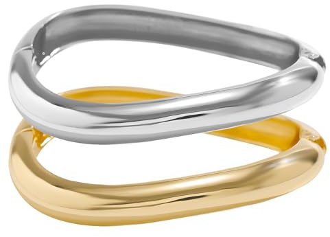 Impurain Gold Bangle Bracelets for Women 18K Gold Plated Wide Wire Chunky Cuff Bracelets Trendy Hinged Cuff Open Wide Chunky Gold Bracelet Irregular Minimalist Bangle Jewelry …