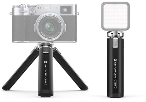 K&F Concept MS06 Mini trépied en métal pour caméra de projection, vis de 6,35 mm, réglage de la hauteur à 2 niveaux – Charge jusqu'à 20 kg