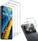 HidWee Cristal Templado Compatible con Xiaomi POCO X6 5G, 3 Piezas Protector de Pantalla + 2 Piezas Protector de Lente Cámara, 9H Dureza Sin Burbujas Cristal Templado & Protector de Cámara