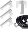 4 Stück Universal Edelstahl Abstandshalter, Feuerplatten Abstandshalter Set, Abstandshalter Feuertonne Feuerplatte für Grillring Feuerplatten Feuerschalen BBQ