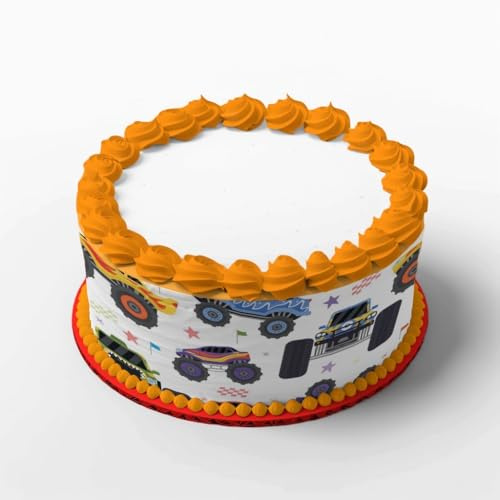 Tortenbänder Autos 4 Teilig aus Fondant Geburtstag, Hochzeit Tortenband essbar Essbare Tortendeko Geburtstagstorte