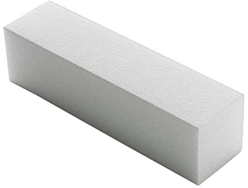 Bloc de ponçage à ongles 1pc, bloc de tampon à ongles blanc 4 voies fichier de ponçage de ponçage tampon nail art