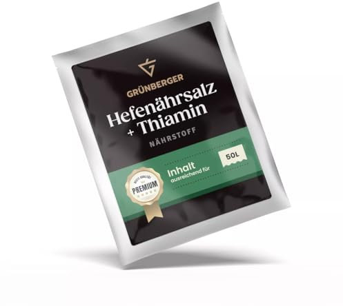 Grünberger HEFENÄHRSALZ + THIAMIN für die Weinherstellung Nährstoff Wein PREMIUM (1x10g, mit THIAMIN)