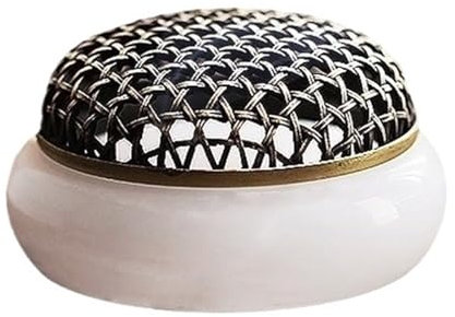 HAGJII Elegante Ceramica Porta Aglio Ventilato Vaso Per Aglio Con Coperchio, Soluzione Di Conservazione Da Banco, Contenitore Per Casa E Cucina