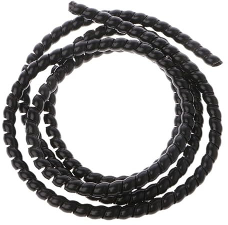 LCUVIMPEX Keep Memory Ceramic Box， 2 Meters 8mm 10mm 14mm Sleeving Tube Flame Retardant Cable Protective Sleeve Band Winding Pipe Wire Sleeves(Black,8mm inside diameter)