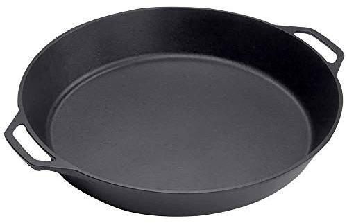 Lodge 43.18 cm / 17 inch Pre-Seasoned Cast Iron Round Skillet/Frying Pan