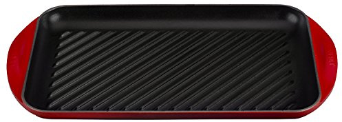 LE CREUSET 20132400600460 - Parrilla Grill Extra Larga, 2,2 l, 10/12 Personas, 47 x 25 cm, Color Cereza