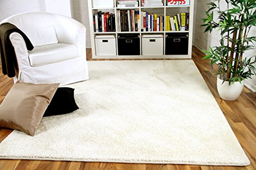 Snapstyle Hochflor Velours Teppich Mona Creme in 24 Größen
