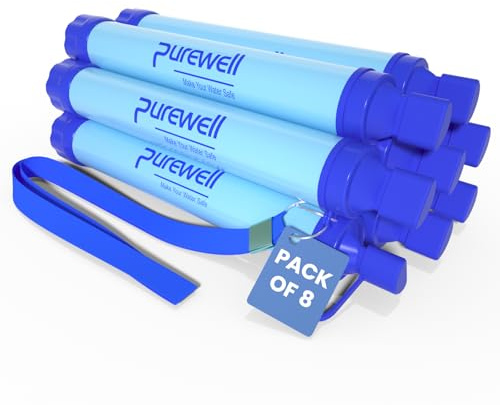 Purewell Utomhus vattenfilter personlig vattenfiltrering sugrör nödsituation överlevnad utrustning vattenrenare för camping vandring klättring backpacking