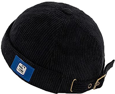 YAMEE Mössa män hatt damer docker-keps unisex docker mössa hamnmössa sjömanshatt herrhatt cykelkeps vandringshatt sjömansmössa (kepsens omkrets: 56–58 cm), DZM92 / svart, En Storlek