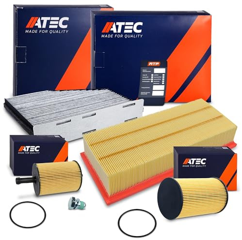 ATEC Germany Inspektionspaket Filterset mit 1x Ölfilter, 1x Luftfilter, 1x | Kompatibel mit: AUDI A3, A3 Sportback, SEAT ALTEA, ALTEA XL, LEON, SKODA OCTAVIA II, OCTAVIA II Combi, VW BEETLE