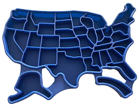 LNGODEHO Amerikanische Eiswürfelform aus Silikon mit Deckel, für den Haushalt, wiederverwendbare Sicherheit, flexibles Werkzeug für Whiskey, Cocktails, Eiswürfel, Schokolade, Jello Shots (blau)