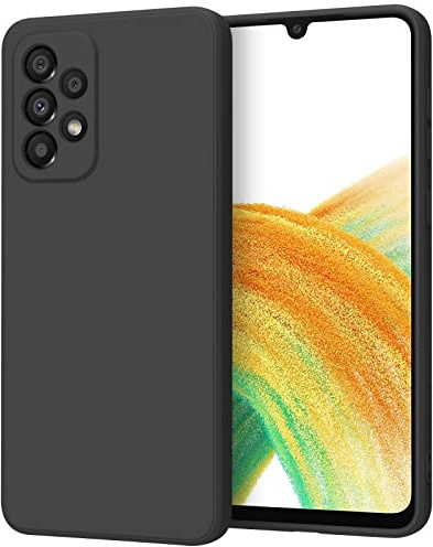 Tobfit Custodia per Samsung Galaxy A33 5G Cover, Custodia in Silicone Liquido Ultra Sottile con Fodera in Morbido Panno in Microfibra, Protezione Cover per Samsung Galaxy A33 5G