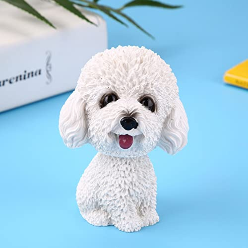 Haosie Bobble Head Dog Figure, Bobble Heads Toy, Cute Puppy Figurine, Car Interior Dashboard Ornament, Simulation Shaking Head Dog Head Puppy Toy for Car Interior Home Decoration Ornament