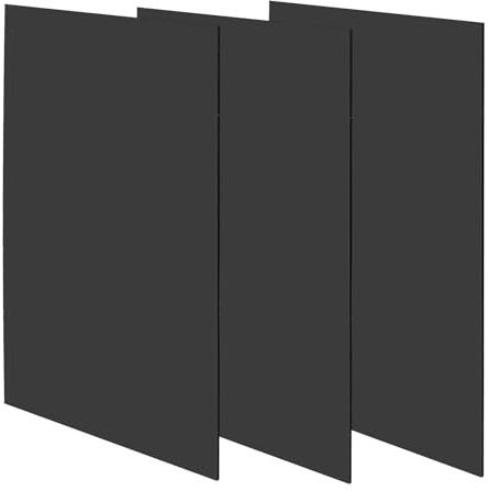 JOIKIT 3 Stück Acrylplatte A4 Schwarz, 297 x 210 x 3 mm Acrylglas Platten, Acryl Kunststoffplatte zum Basteln, Malen