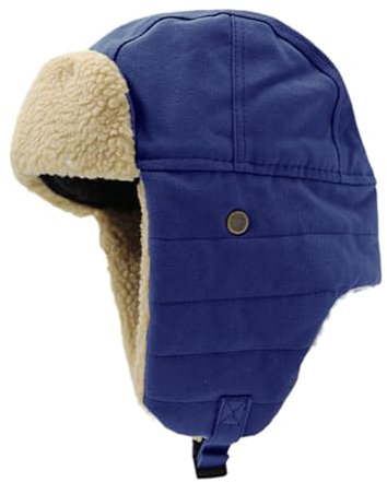 Lifup Unisex Wintermütze mit Ohrenklappen, Trappermütze, Kunstfellmütze, Fliegermütze Hunting Hut für Skifahren Schlittschuhlaufen Blau