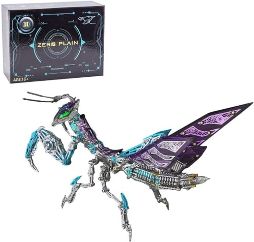 3D Gottesanbeterin Metal Insekten Tier Modell Dekorationen Geschenk für Erwachsene und Jugendliche