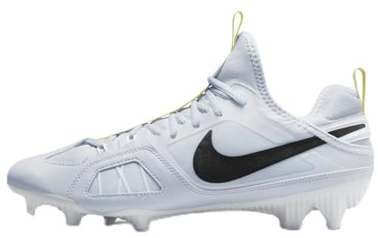 Nike Huarache 9 Varsity LAX SE Lacrosse Cleats (FZ3620-001, Football Grey/White/Luminous Green/Black) Size 12