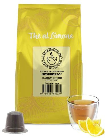 Il Caffè Dell'Emporio The al Limone Tè Solubile Compatibile con Nespresso 120 Capsule (6 buste da 20 capsule)
