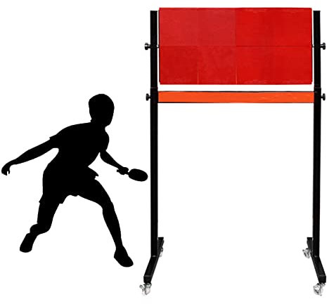 Tischtennis-Rebounder, Rebounder, Pingpong-Return-Board, Selbsttrainingsgerät, Rückfederungsmaschine mit starkem Stahlrahmen und Rädern