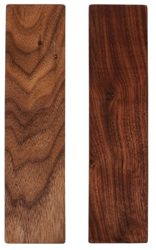 HOODANCOS 2 tablones de madera de nogal negro, madera dura, bloques rectangulares de madera sin terminar, bloques de madera para manualidades, manualidades, mango de madera en blanco, material en