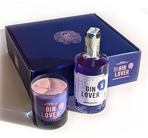 VAGIN LOVER ATMOSPHERE | bottiglia 50 cl VAGIN LOVER Distilled Dry Gin + candela 300 gr