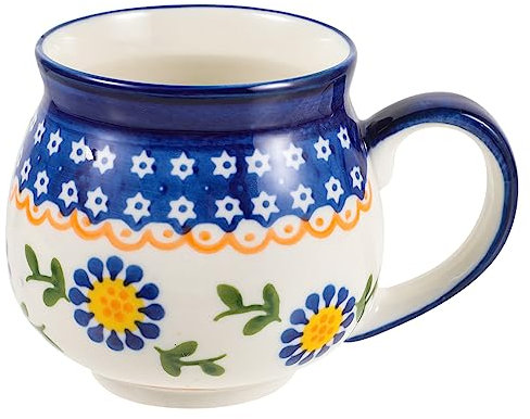 KICHOUSE Tazza Ceramica Vintage Da Mug Per Caffè Design Elegante Per Ufficio e Casa e Leggera Idea Per Amici e Familiari