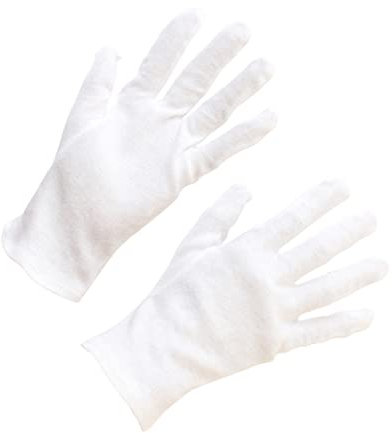 HOMOCONO 12 Paar Inspektionshandschuhe Handschuhe Zum Reinigen Von Schmuck Baumwoll-handschutz Warm Feuchtigkeitsspendend Industriegröße S