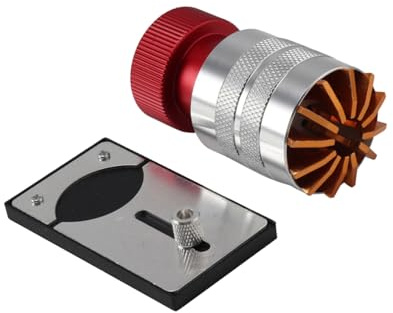 LIFKOME Uhrengehäuseöffner 1 Satz, mit Mehreren Greifern, Metall, Rot | Werkzeugset zur Uhrreparatur, Schraubenschlüssel Entferner, Leicht Tragbar, für Batteriewechsel, auch Alltag