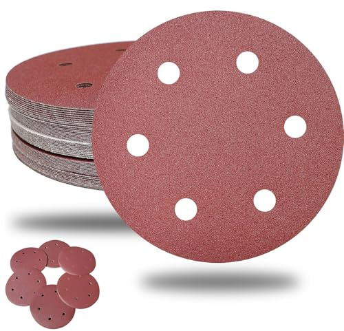 CUBEWAY 215mm Schleifscheiben Klett, 30 Stück 6 Körnungen P80-240 Mix | P80/100/120/150/180/240,Universell für Trockenbau, Gipskarton, Holz, Metall, Kunststoff, Spachtel & Beton