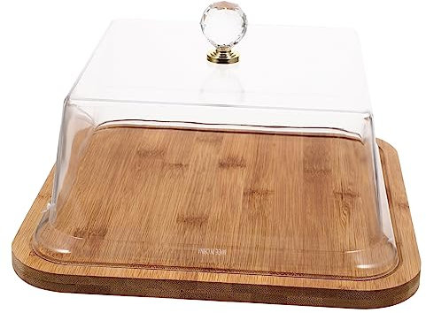 DKRAHRJJ Soporte para Tartas con Tapa, Soporte para Exhibición de Postres, Plato para Degustación de Pan, Bandeja para Tartas, para Té, Desayuno, Oficina, Mesa de Café