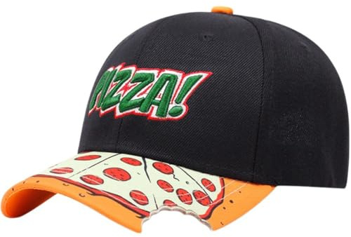 Muteitt Lässige Baseballkappe, Pizza, Bestickte Baseballkappen, Hip-hop-Hut, Snap-Back, Retro-sporthut, Baseballmützen Für Männer Und Frauen