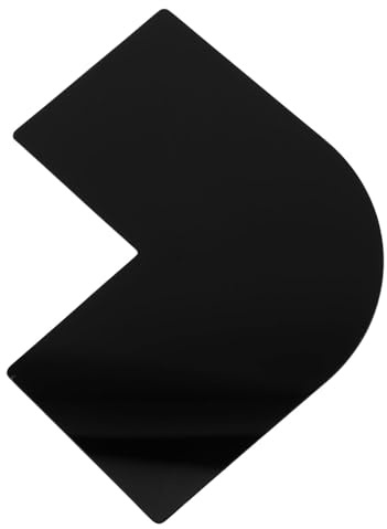 Bartschablone aus PVC Schwarz für Präzise Haaransatzformung | Flexibel Einsetzbar, Passend für Barbiere, Saubere Konturen bei Feinarbeiten, Friseurzubehör, Handlich