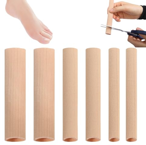 SSKHE 6 protezioni per dita dei piedi per correre, danza, manicotti invisibili per alleviare il bunione e la prevenzione delle vesciche, tubo in silicone per atleti, ballerino