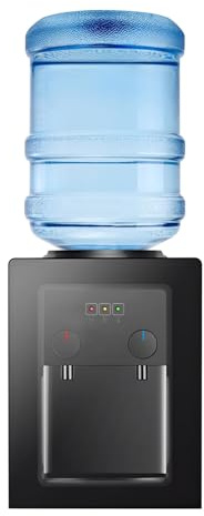 RjcdOPL Distributore di acqua elettrico, 550 W, riscaldamento rapido 10 min, compatibile con caramelle 3,5 l 18 l, in PP e acciaio inossidabile, design compatto, ideale per ufficio, camera da letto