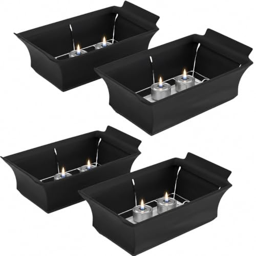 4 Pack - Brooklyntrend Chafer Wind Guard, Chafing Dish Wind Guard, Handle Covered Chafing Dish Shiel, Decorative Cover over Chafer Dish (black)