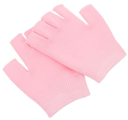 Beaupretty Guanti Idratanti in Gel per Mani da Donna Rosa, Riutilizzabili Tessuto Maglina e Rivestimento in Gomma, per Cura Mani e Spa,