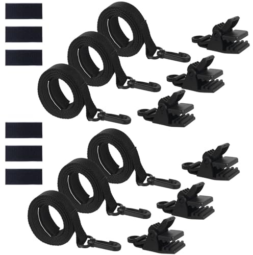 ZEPFJHE Durability Swimming Pool Solar Covers Clamps Straps Set Without Tool Installation For Enhancing Grip Heavy Type Solar Cover Windproof Clamps