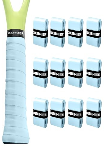 Ogeenier 3/6/12 Pack Griffband Tennisschläger Anti-Rutsch und Anti-Schweiß | Unisex Overgrip, weich & rutschfest, natürlicher Halt, passend für Tennisschläger,Badmintonschläger, Squashschläger,Padel