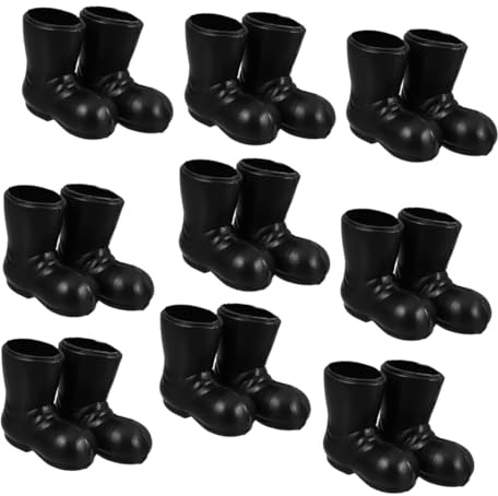 BESPORTBLE 9pairs Christmas Decorative Shoe Mold Miniature Dollhouse Boots for Crafts Xmas Dollhouse Decorations Home Festival Decor