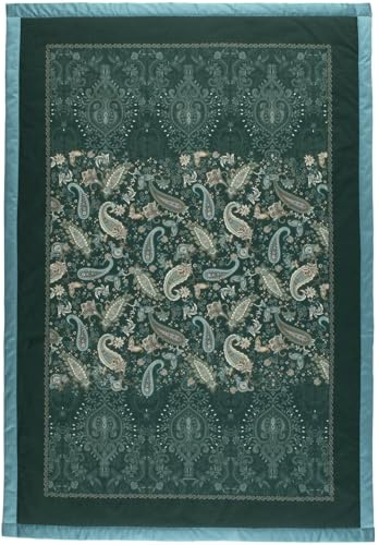 Bassetti MONNALISA Plaid aus 100% Baumwolle in der Farbe Grün V1, Maße: 135X190 cm - 9333433