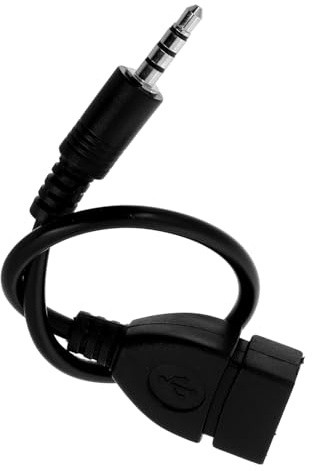 HOMSFOU Adattatore Audio Auto USB Femmina Jack Maschio Convertitore Musica Compatibile con Player e Smartphone Cavo Converter Portatile per Trasmissione Audio Chiara e Facile Utilizzo
