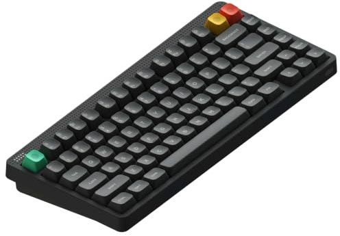 Nuphy Node75 Tastiera Meccanica Senza Fili, Tastiera Personalizzata Hot-Swappable del 75%, Tastiera da 82 Tasti per Computer e Gaming, Supporta Gesti Touch, Keycaps PBT, Bluetooth/2,4 GHz/USB-C