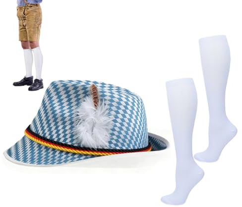 Bayersk hatt – bekväm rolig icke-vävd, roliga hattar Fedoror för män – för vuxna barn fester parad dans föreställning cosplay scen